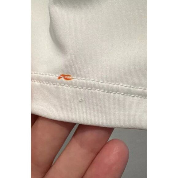KJUS Women’s Size 38 Dana Pointed Long Sleeve Polo Shirt White Orange READ - Picture 7 of 11